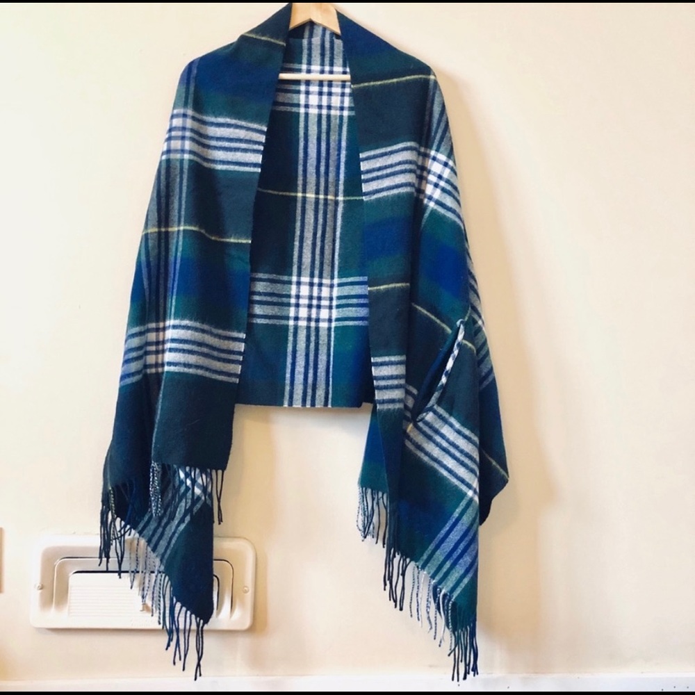 JCrew plaid poncho scarf
